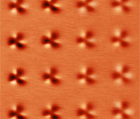 Магнито-силовое изображение треугольных ферромагнитных частиц